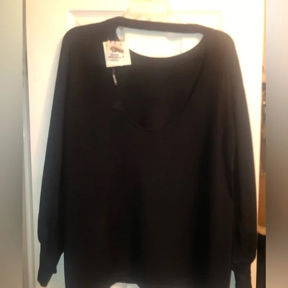 Anne Klein  Back Cut-Out Bishop Sleeves Pullover Top XXL - Picture 3 of 6